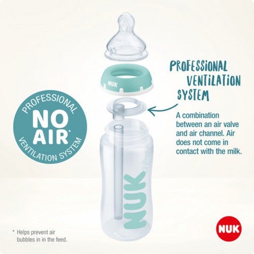NUK Anti-Colic Professional Temperature Control Baby Bottle with Silicone Teat 300ml  | Made in Germany